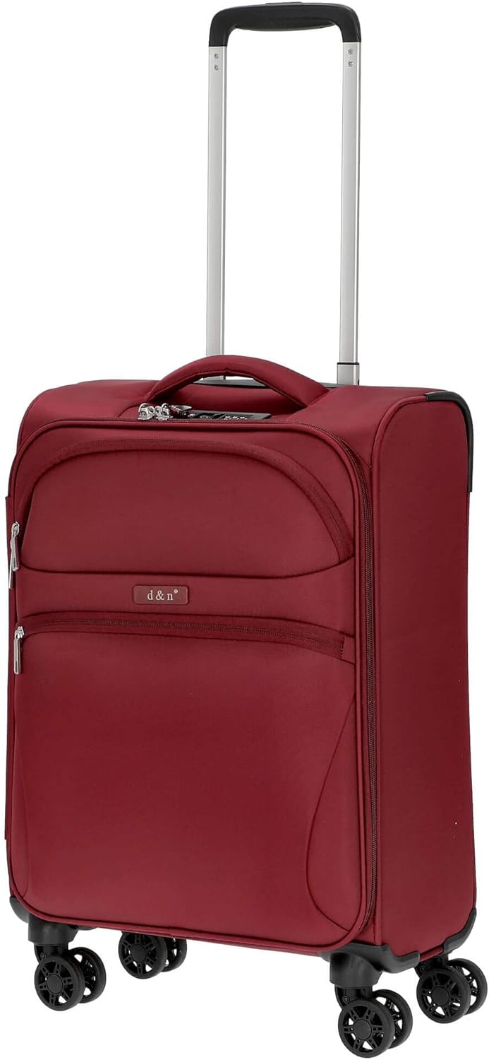 D&N Travel Line 9104-4-Rollen-Kabinentrolley S 55 cm Bordeaux, Bordeaux