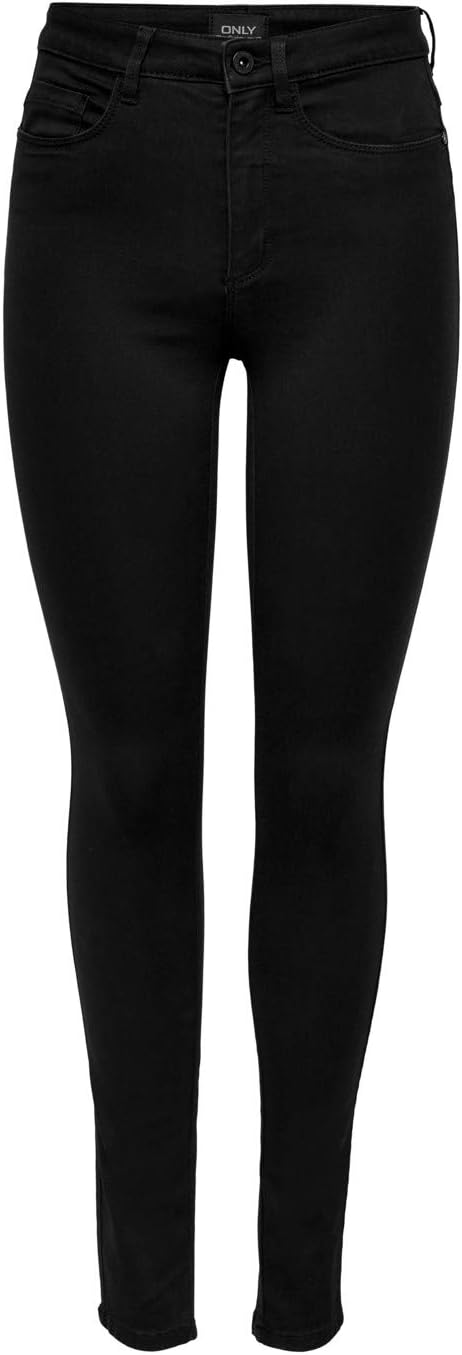 ONLY Female Skinny Jeans ONLROYAL Mittlere Taille Skinny Fit Jeans XS / 34L Schwarz, XS / 34L Schwar