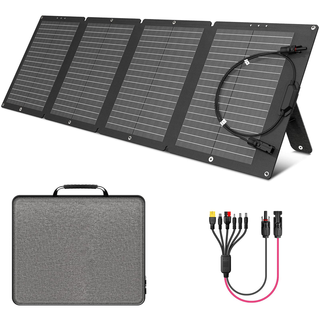 SinKeu 120W faltbares Solarpanel, Tragbare Solarladegerät mit Tragetasche, Wasserdicht mit 19,8V 6A