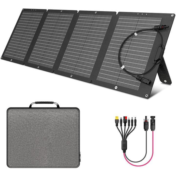 SinKeu 120W faltbares Solarpanel, Tragbare Solarladegerät mit Tragetasche, Wasserdicht mit 19,8V 6A