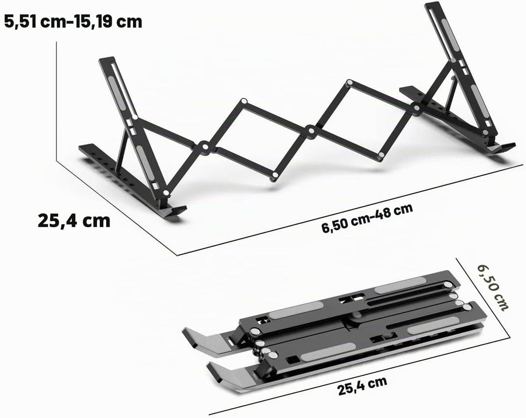 Laptop ständer aus Aluminium,Faltbarer,belüfteter Halter,laptopständer höhenverstellbar,Ergonomisch