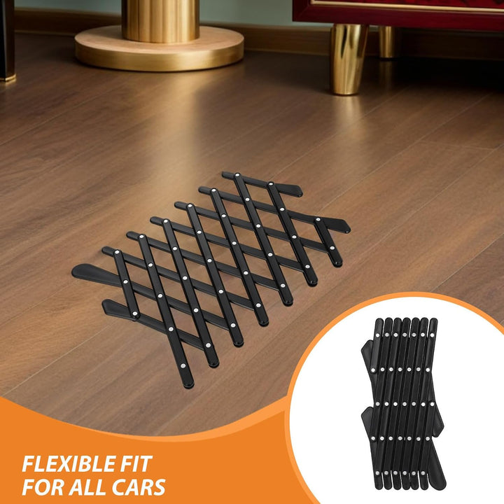 SHINEOFI 2 Stück Auto Haustierbarriere aus Pp Schwarzes Fenstergitter für Hunde mit Flexiblem Sitz u