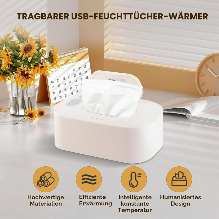 Einstellbar 40 ℃ - 60 ℃ Wischtuchwärmer,Wischtuchwärmer Für Babys, 3 Temperaturmodi Baby-Feuchttuchs