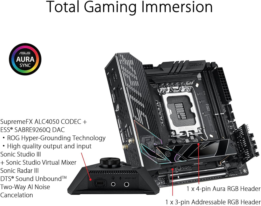ASUS ROG Strix Z790-I Gaming WIFI Mainboard Sockel Intel LGA1700 (mini-ITX, DDR5 Speicher, 2x M.2, P