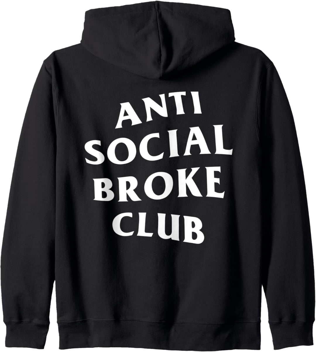 Antisocial Broke Club White Logo (Vorder- und Rückseite) Kapuzenjacke