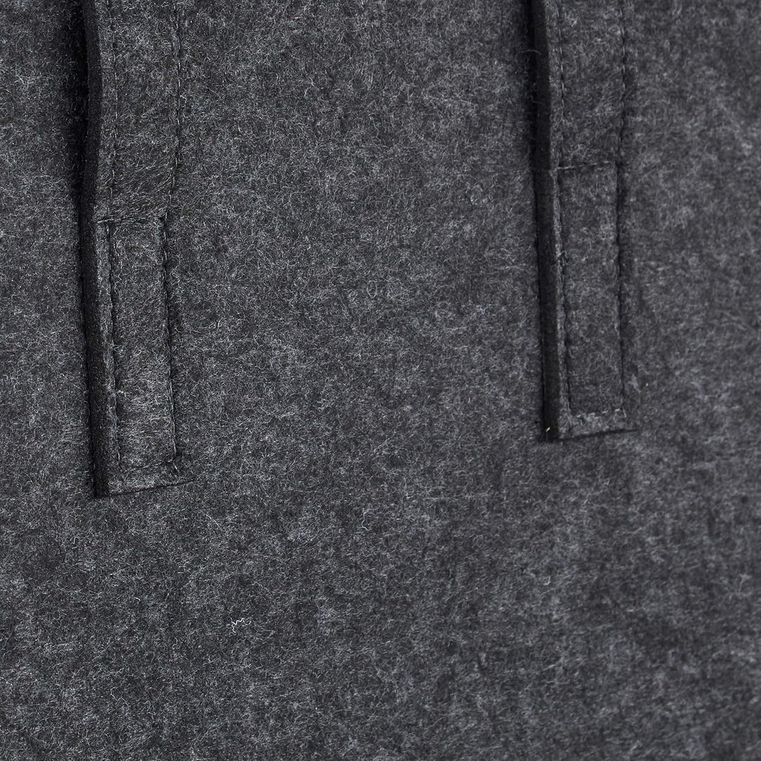 2X Kaminholzkorb aus Filz, 2 Griffe, zum Tragen, faltbar, belastbar, flexibel, Filzkorb, HBT: 35 x 4