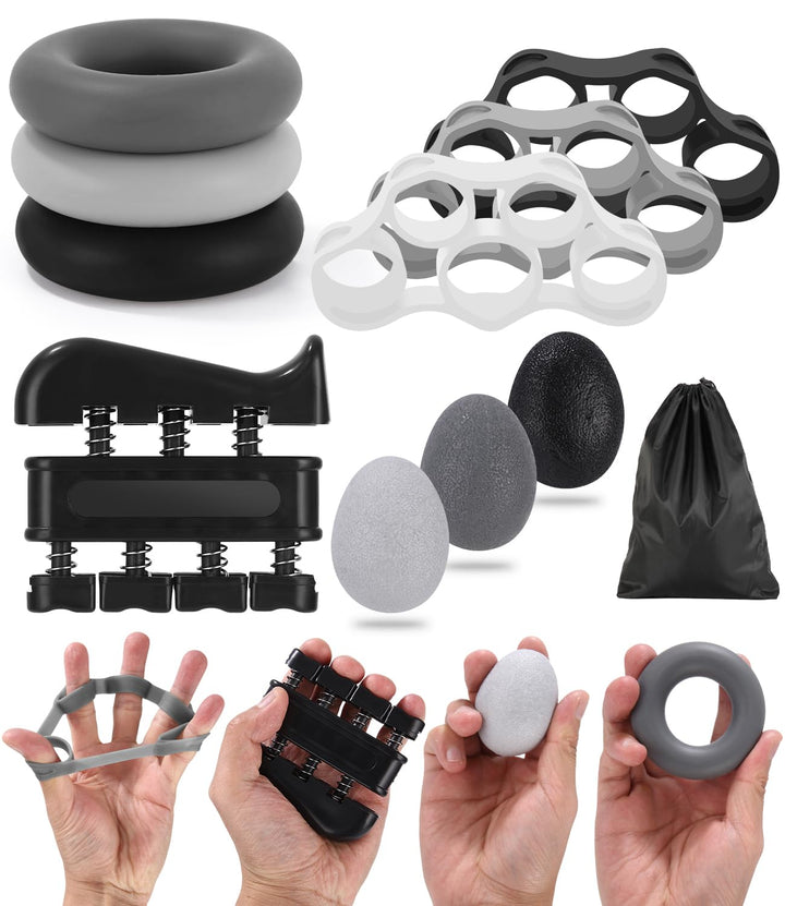 10 Stück Fingertrainer Knetball Handtrainer、knetball für hände therapie、Arthrose Training, Stärkung