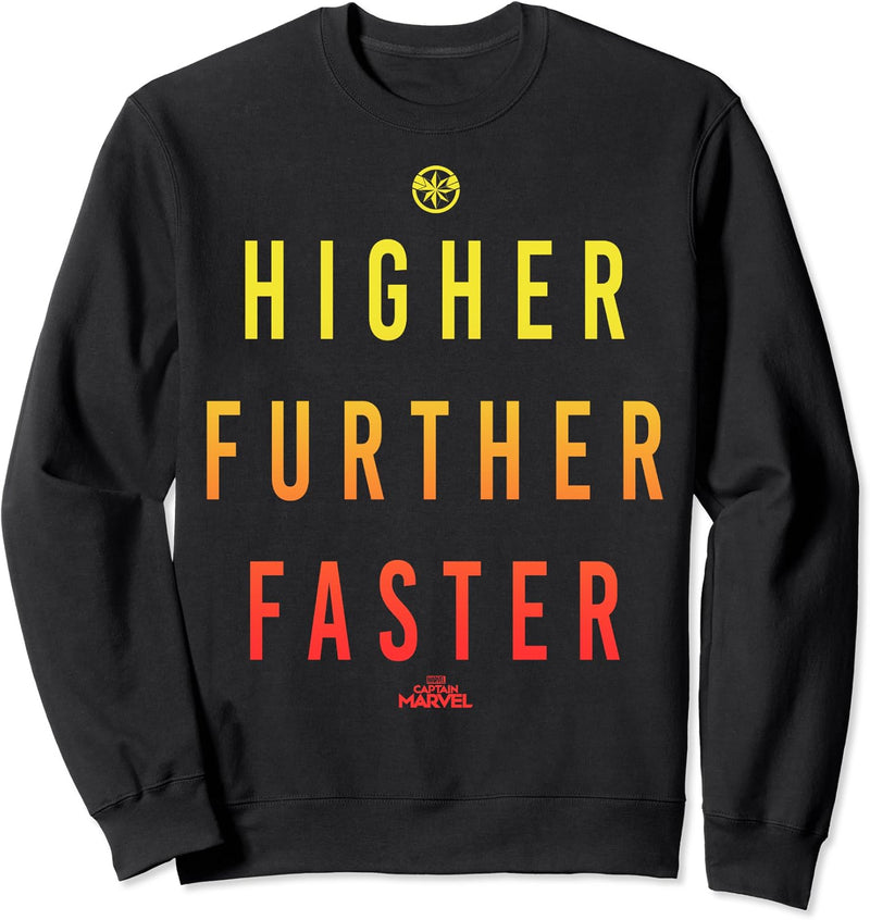Captain Marvel Higher Further Faster Fade Sweatshirt