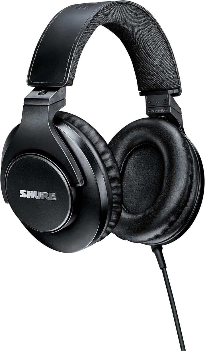 Shure SRH440A Over -Ear Over -Ear -Kabel -Kopfhörer für Überwachung und Aufnahme, professionelle Stu