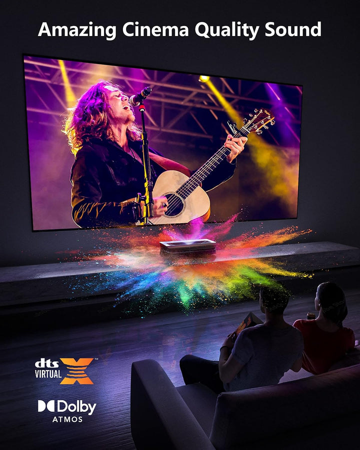 AWOL VISION LTV-3000 Pro 4K 3D Kurzdistanz Beamer 4k Laser, 3000 Lumen mit Dolby Vision & Atmos, HDR