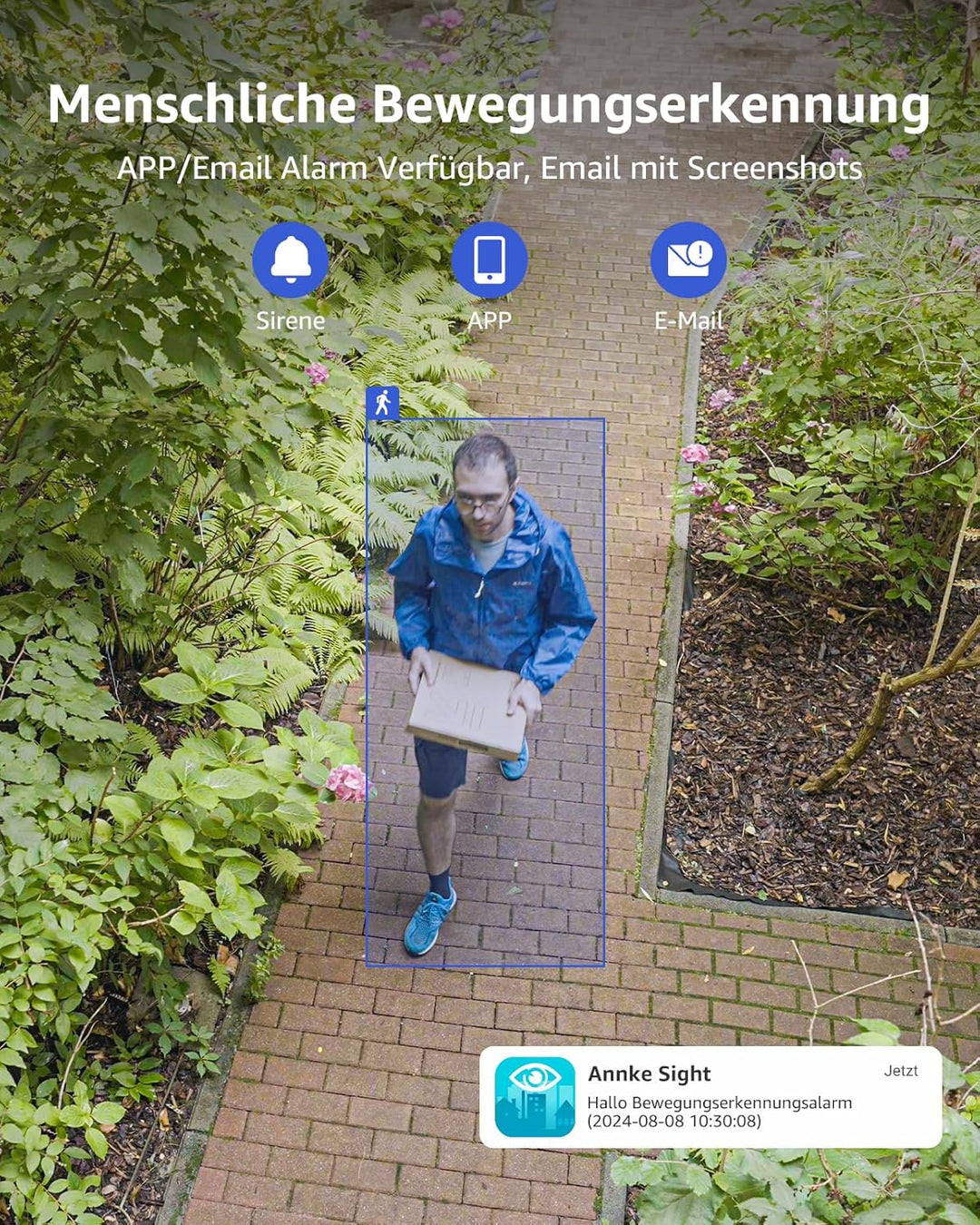 ANNKE 3MP Funk Überwachungskamera Set Aussen 8CH 5MP NVR mit 4 X 3MP WiFi Kameras Videoüberwachungs