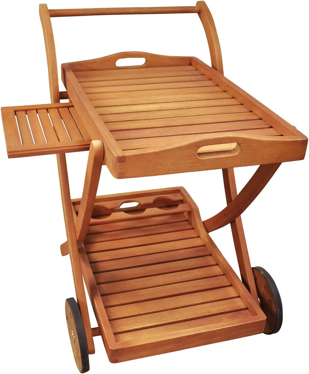 indoba Flair-Serie Sun Flair-IND-70004-SW Servierwagen, braun, 80 x 62,5 x 86 cm
