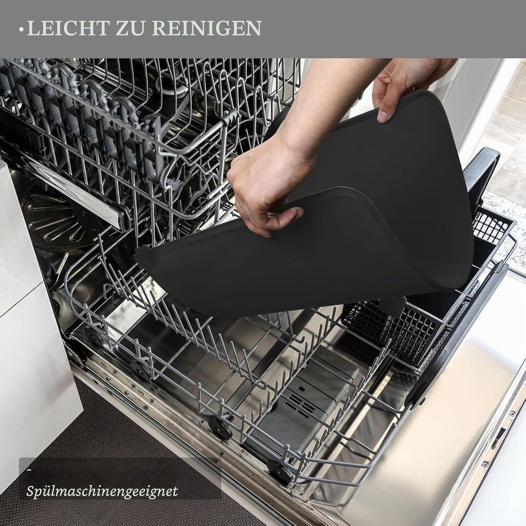 Reopet Silikon-Futtermatten für Haustiere - wasserdichte Hunde- und Katzenplatzmatten mit erhöhten R