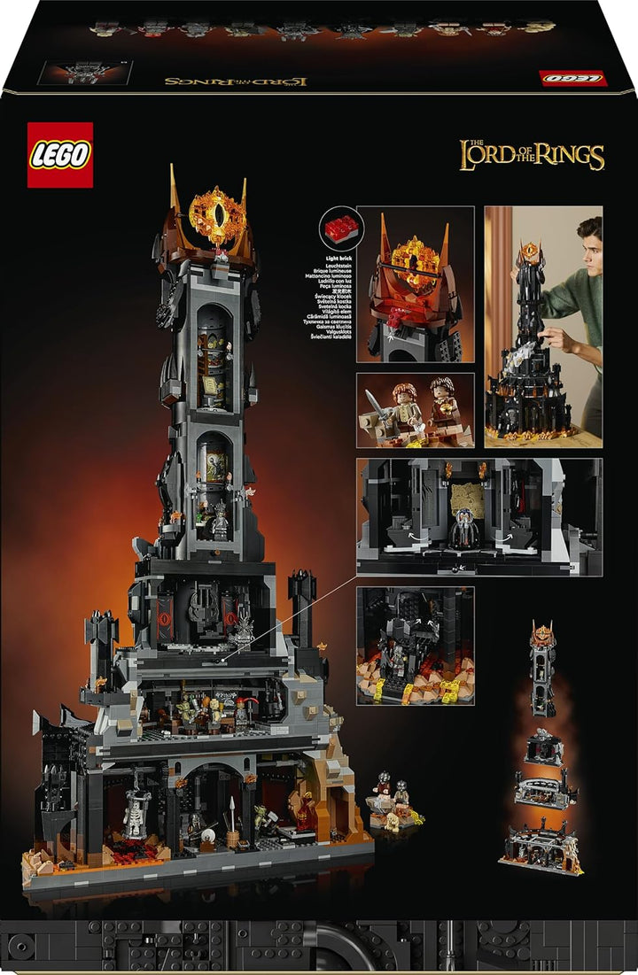LEGO Icons Der Herr der Ringe: Barad-dûr, Bauset für Erwachsene mit den Minifiguren Sauron, Gothmog,