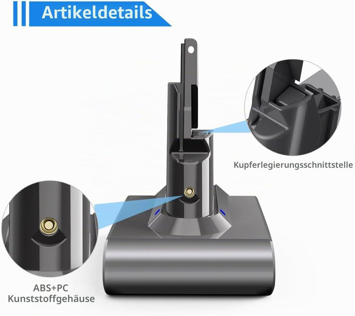 V7 Akku 4600mAh 21,6V Ersatz Akku für Dyson V7 SV11 Absolute Mattress Allergy Trigger Fluffy Fluffy