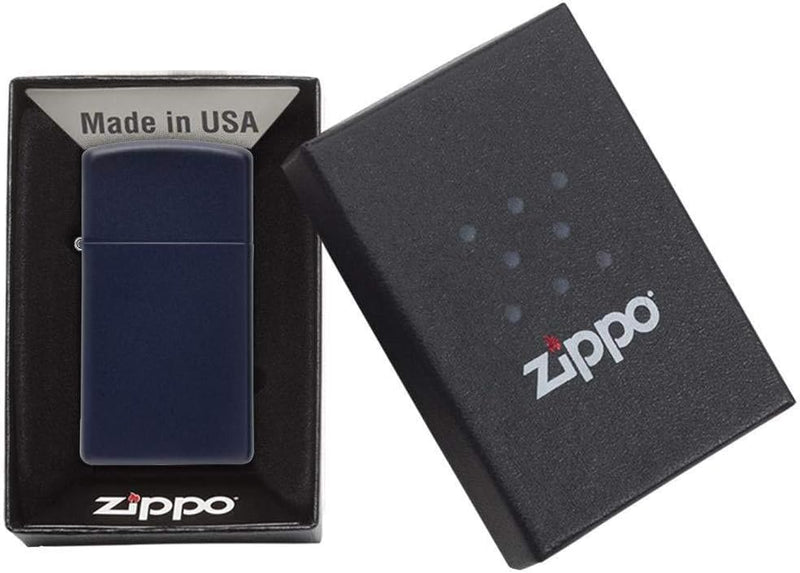 Zippo Mattes Taschenfeuerzeug Schmal Navy, Schmal Navy