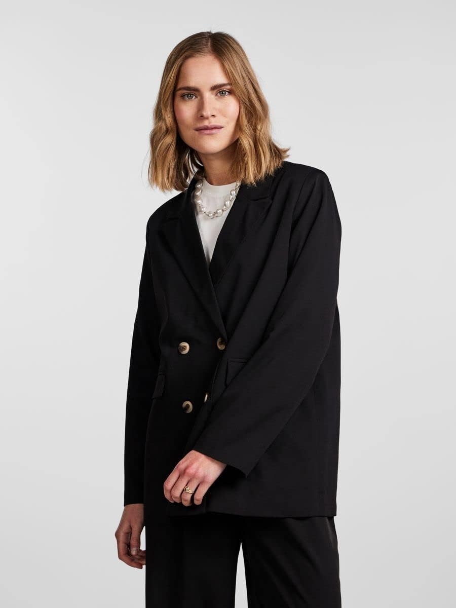 PIECES Damen Pcthelma Ls Oversize Blazer Noos Blazer XL Schwarz, XL Schwarz
