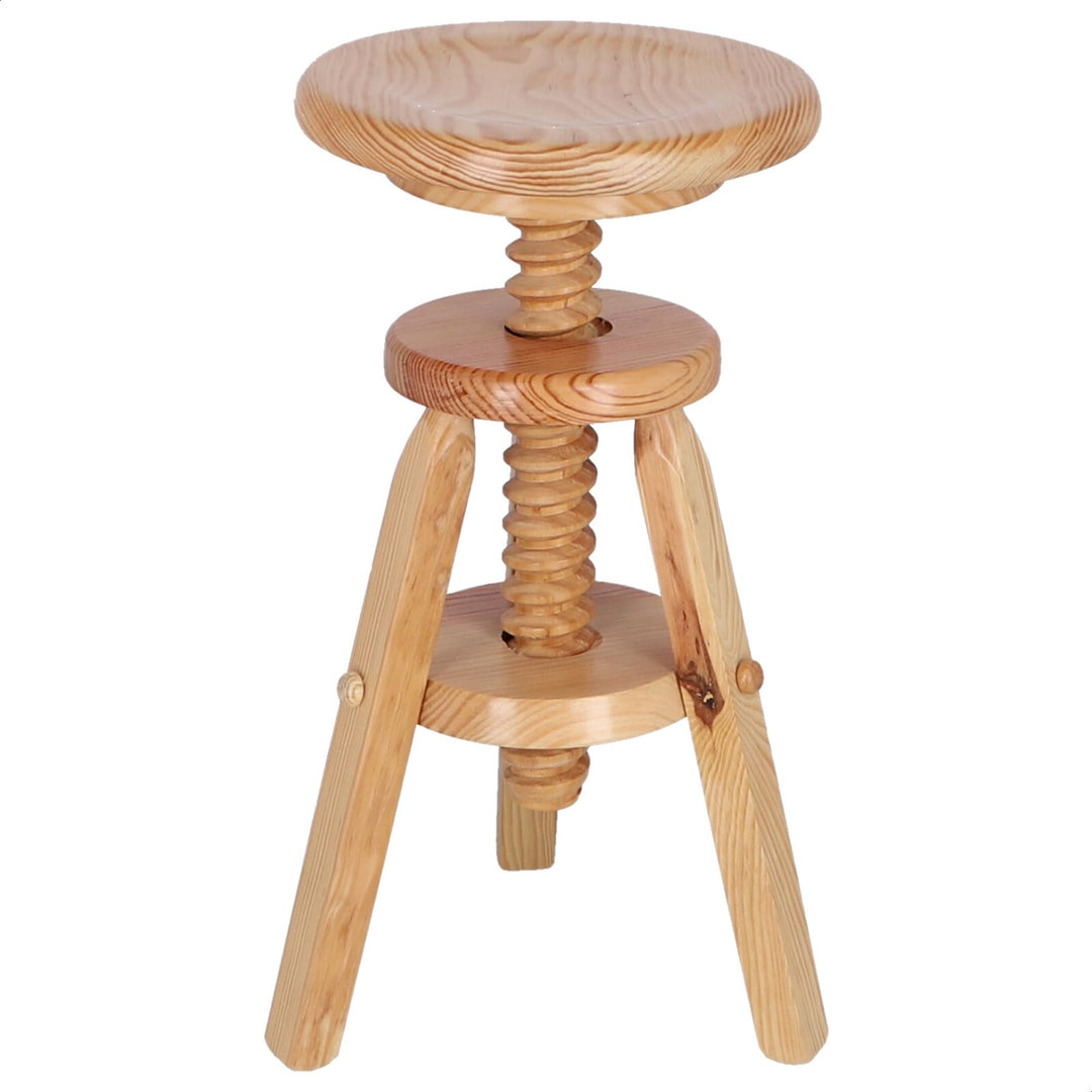 WELL HOME MOBILIARIO & DECORACIÓN Runder Drehhocker aus Holz, lackiert, 29 x 29 x 64 cm