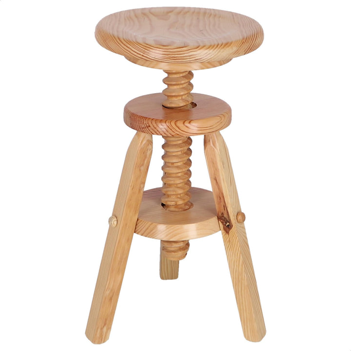 WELL HOME MOBILIARIO & DECORACIÓN Runder Drehhocker aus Holz, lackiert, 29 x 29 x 64 cm