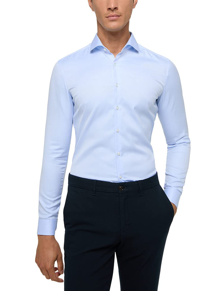 ETERNA Herren Cover Shirt SUPER Slim 36 Hellblau, 36 Hellblau