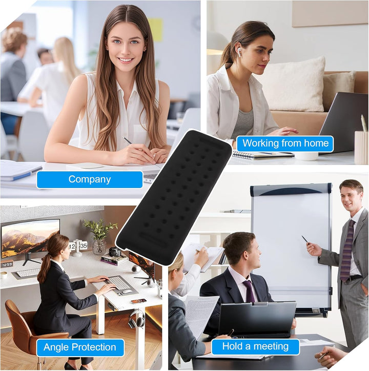 2 Stück L-förmige Ergonomische Handballenauflage Tastatur aus Memory Foam – Tastaturstütze & Ellenbo