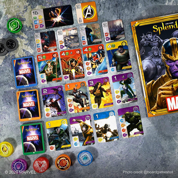 Space Cowboys | Splendor: Marvel | Gesellschaftsspiel | Ab 10 Jahren | 2-4 Spieler | 30 Minuten