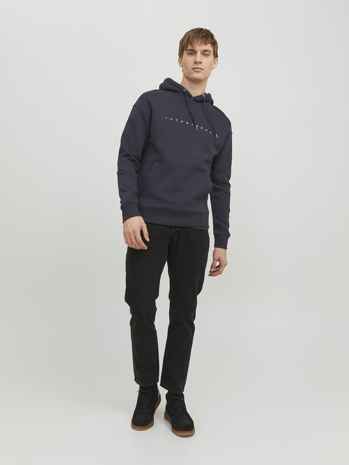 JACK & JONES Herren Hoodie Kapuzenpullover JJESTAR JJ Sweat Hood - Relaxed Fit XS Dark Navy, XS Dark