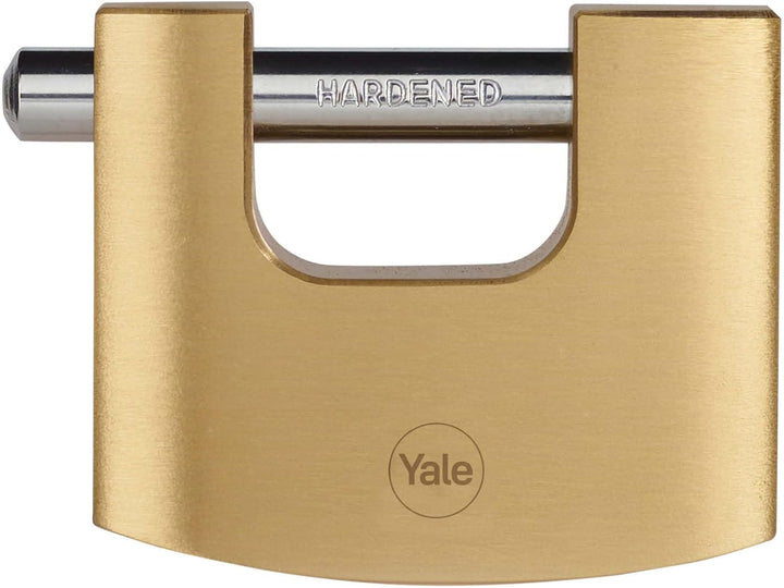 Yale Y114B/70/113/1, Hochsicherheit, 70 mm, Messing, Shutter Vorhängeschloss, wetterfest, Bügel aus
