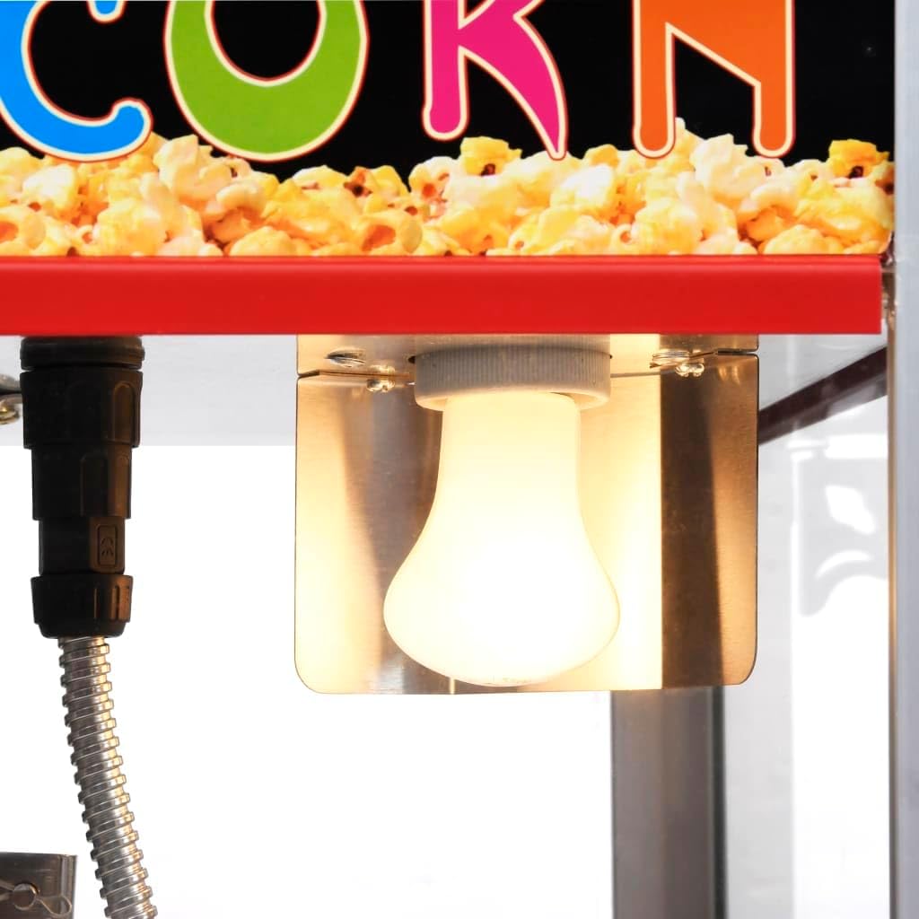 Popcornmaschine mit Teflon Kochtopf 1400 W 2,7 L Edelstahl Rührwerk Popcornautomat für Party Caterin