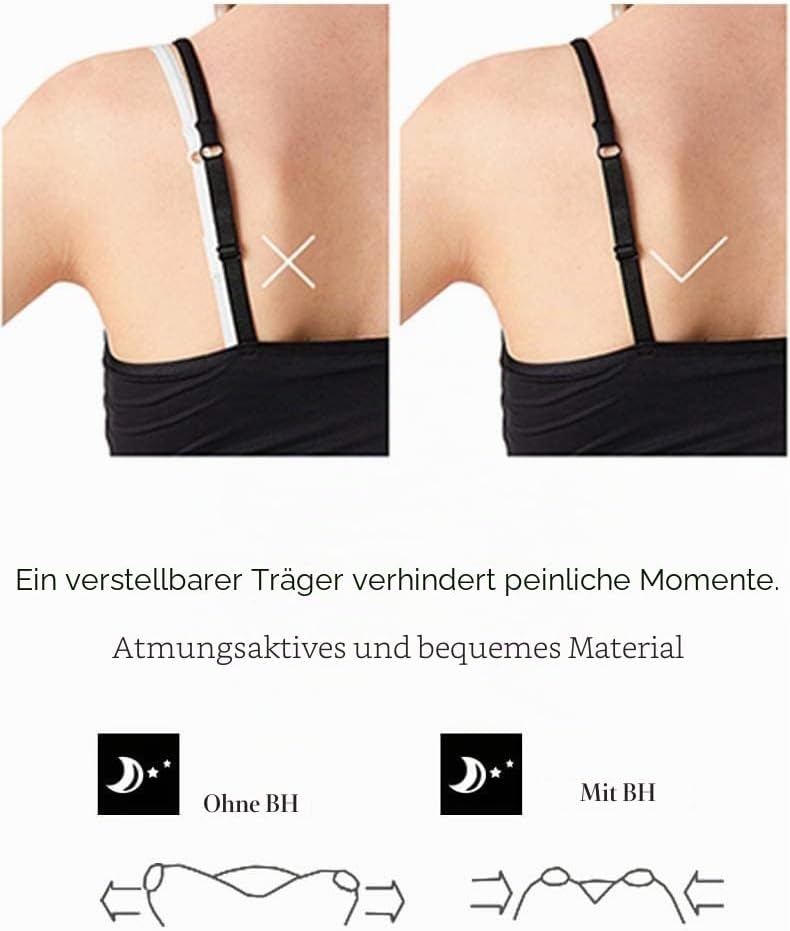 STARBILD Damen Top Mit Unterhemd BH-Hemd Basic Tank Tops U-Ausschnitt Oberteile Bequeme Frauen Shirt