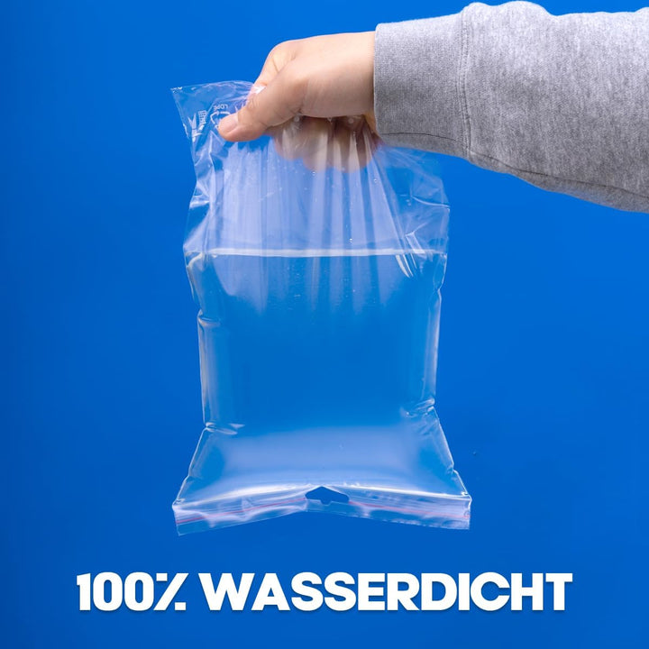 verpacking Druckverschlussbeutel 300 x 400 mm Transparent 50 mµ Polybeutel Zip-Beutel Wiederverschli