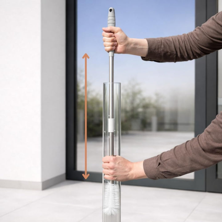 GARDENFLARE Pflege- & Zubehörset für Klassik Feuerrohr – 4-teilig mit Schaufel, Trichter, Teleskop-G