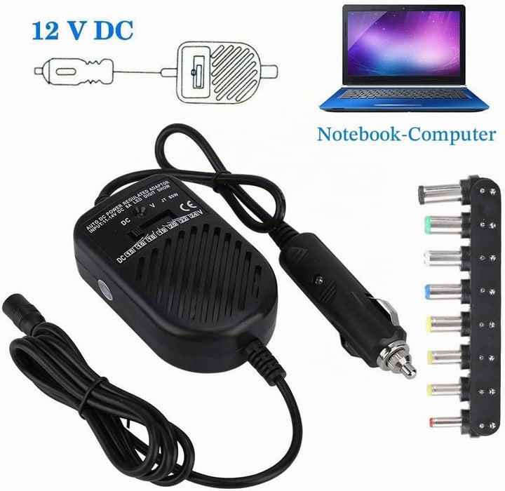 ASHATA Universalnezteil AC Adapter,80W DC Auto Notebook Ladegerät Netzteil+8 Anschlussstecker,Multif
