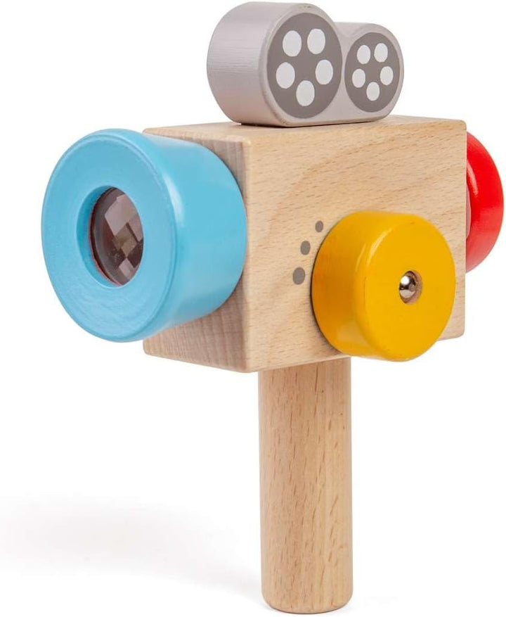 Bigjigs Toys Kinder Videokamera, Holz Rollenspielzeug, umweltfreundliches Holz