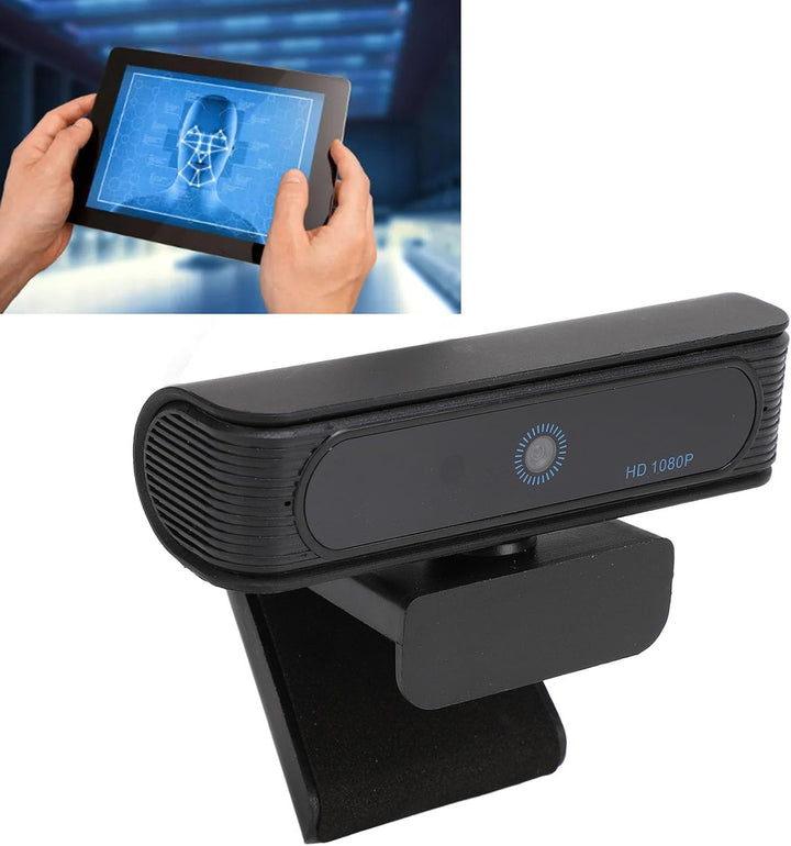 XUMIUZIY 1080P HD Webcam mit Hello, Gesichtserkennungs Webcam für 10/11, USB PC Webcam mit 120°-Weit
