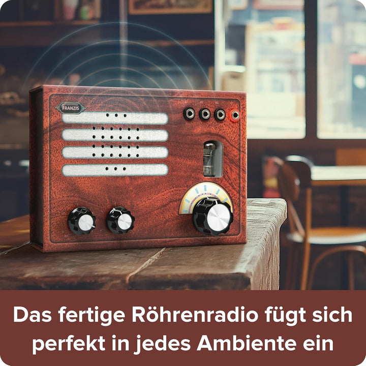Franzis 67041 – Das Röhrenradio zum Selberbauen – Radio hören wie vor 60 Jahren, Komplettset inkl. 1