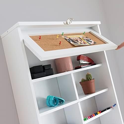 InnovaGoods Woldy Tisch, Holz, Weiss, 80x50x18 cm Weiss 80x50x18 cm, Weiss 80x50x18 cm