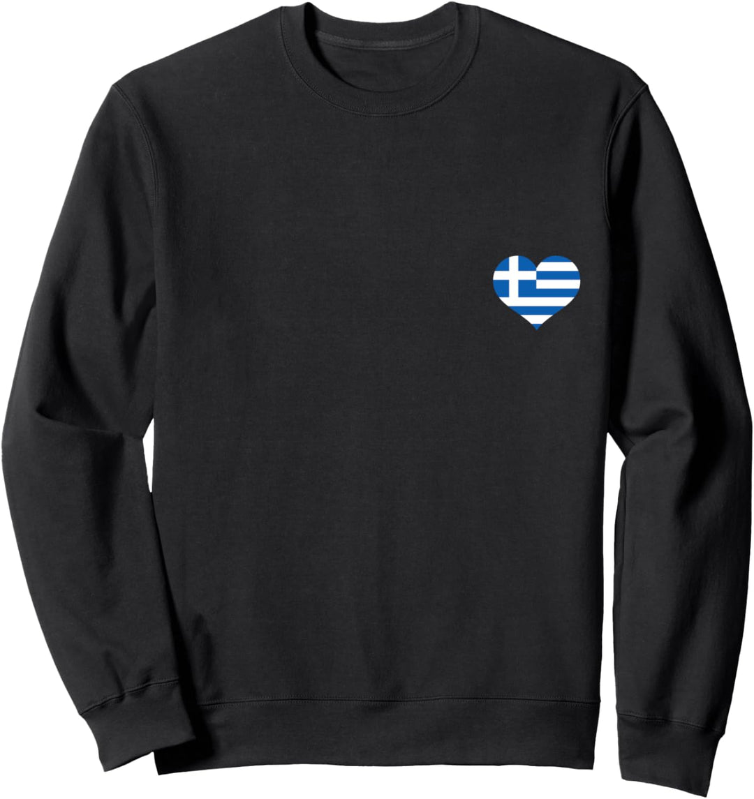 Griechenland Herz Pride Griechische Flagge Sweatshirt
