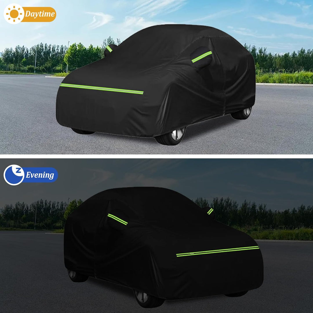 Atmungsaktiv Autoplane Ganzgarage für Smart Fortwo W451 W453 2016-2024, Autoabdeckung Vollgarage Ers