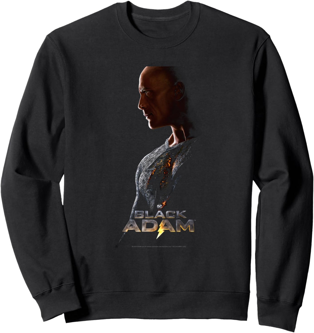 Black Adam Profile Poster With Logo Sweatshirt