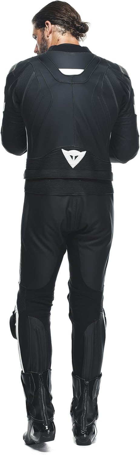 Dainese Avro 4 2-Teiler Motorrad Lederkombi (Black/White,24) 24 BLACK-MATT/BLACK-MATT/WH, 24 BLACK-M
