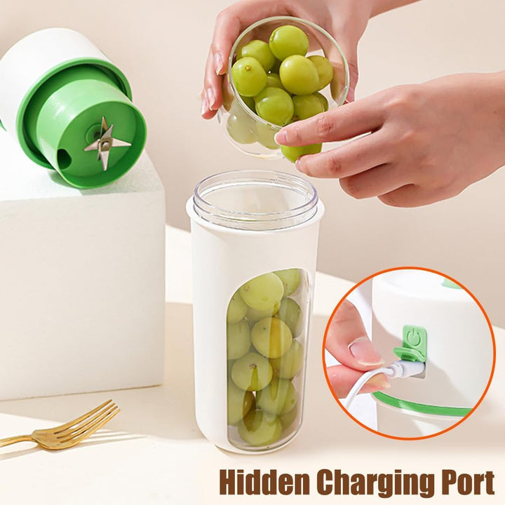 Tragbarer Mixer Becher, Personal Blender, 480ml USB-C Klein Mixer mit 6 Klingen Surround Blade für Z