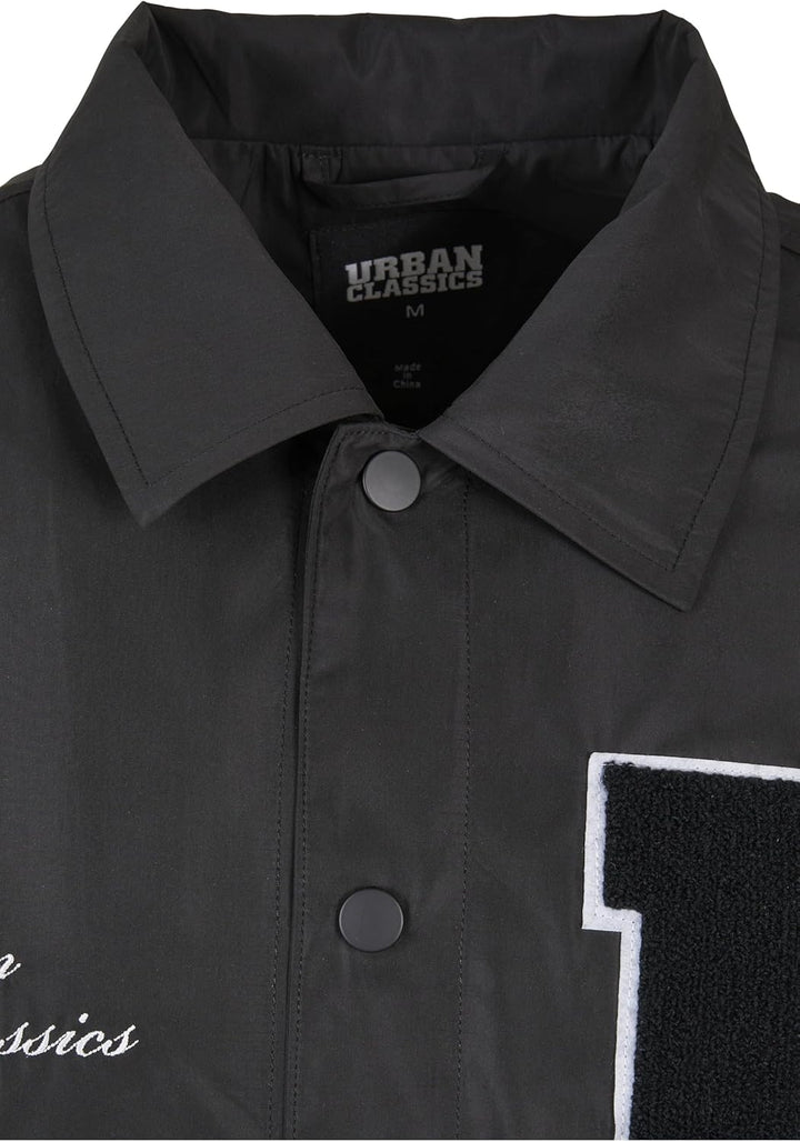 Urban Classics Herren Sports College Jacket L Schwarz, L Schwarz