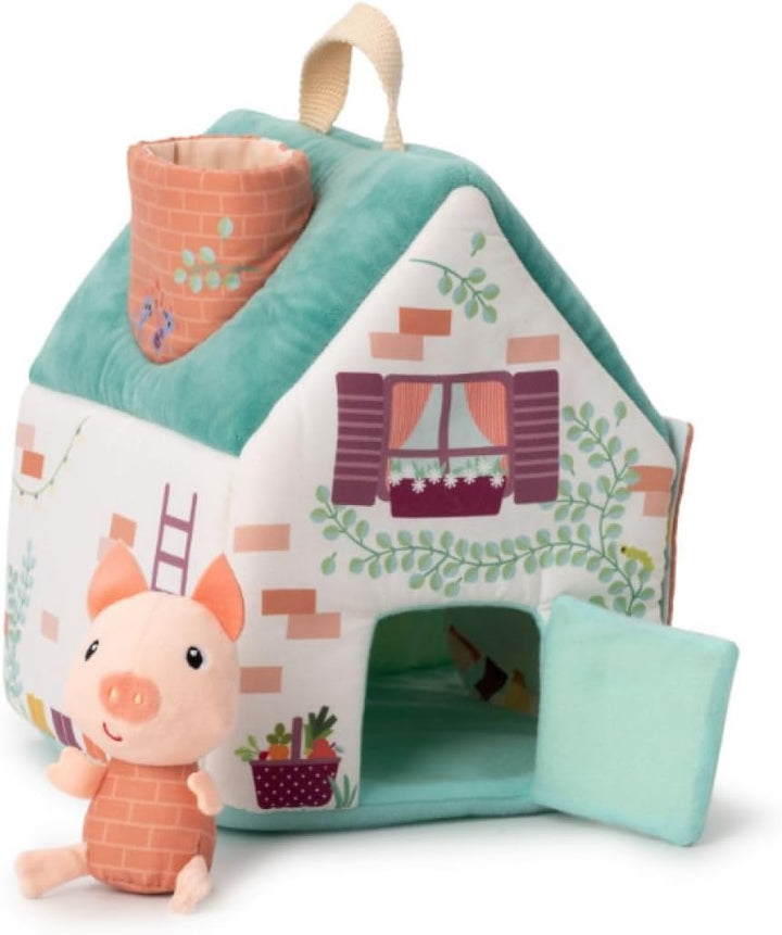 Lilliputiens - Haus des Wolfs und der DREI kleinen Schweinchen - Stoffspielzeug inspiriert vom berüh