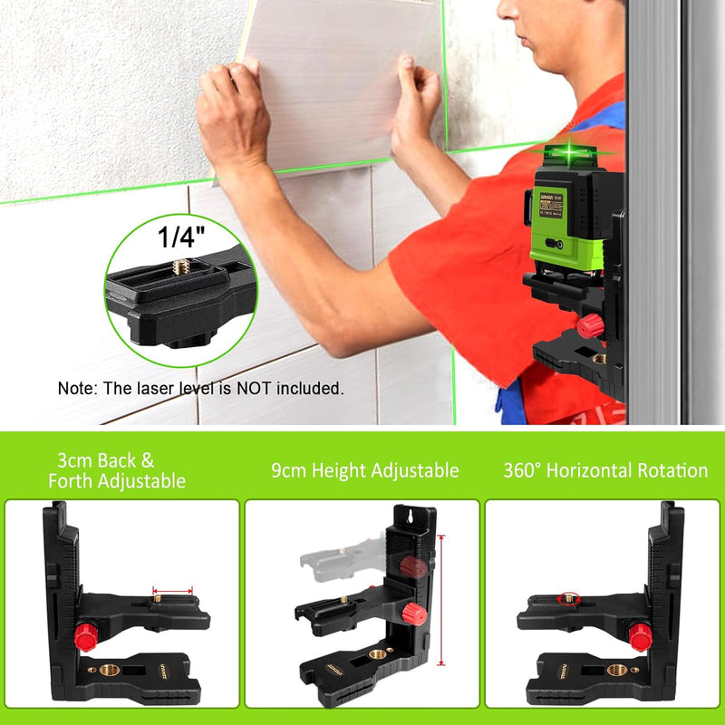 Zokoun Magnethalterung Laser Level Adapter - Alternative zu einem Standard 1/4 "und 5/8" Gewinde, vo