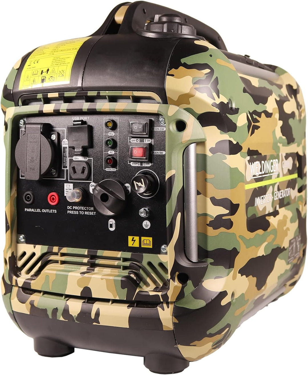 WELDINGER G 2000 Inverter Flüster-Generator 2000 W Gewicht 21,5 kg nur 59 dba 5 Jahre