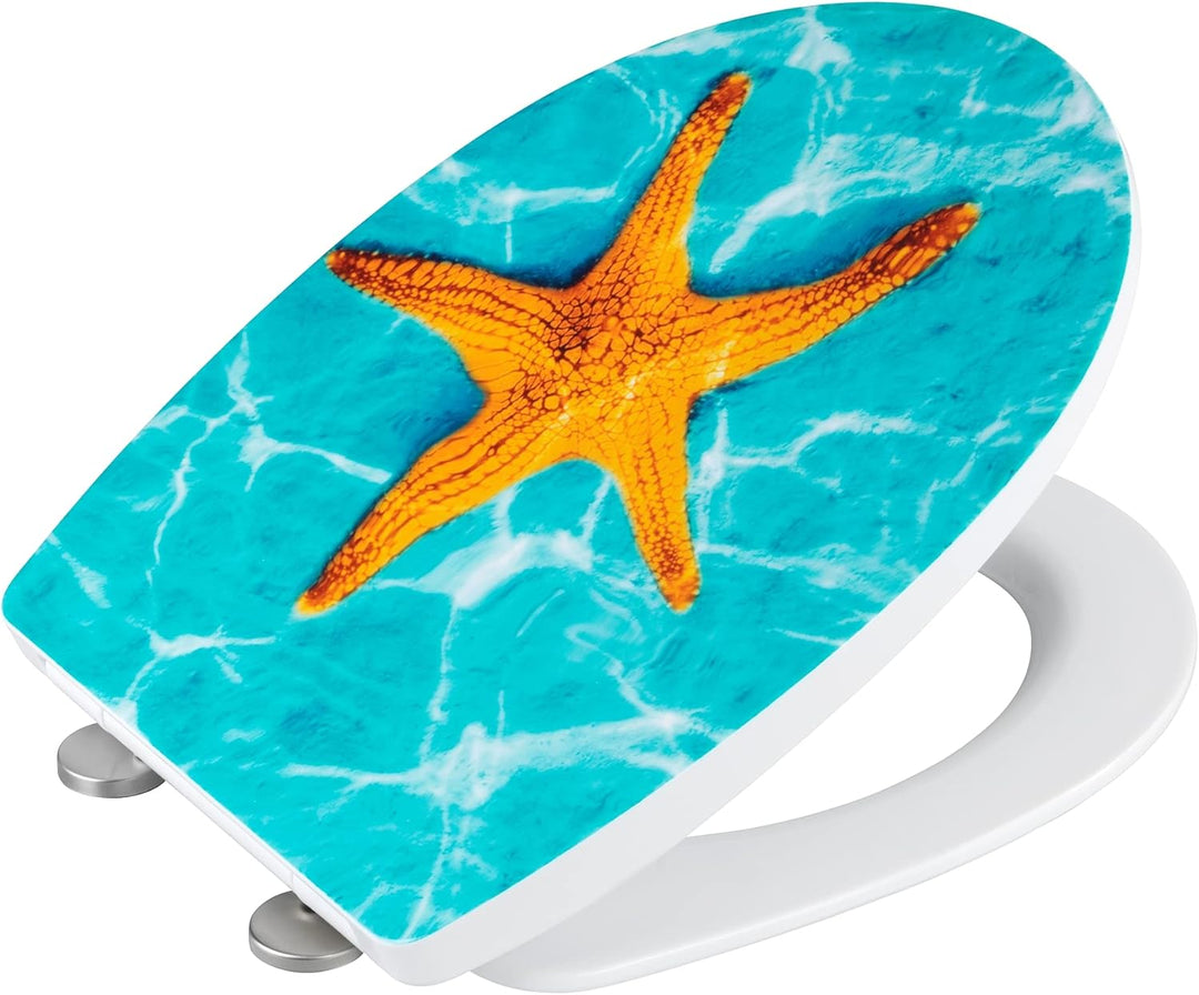 WENKO WC-Sitz Mod. Tonga mit Hochglanz-Oberfläche, Toilettendeckel mit Absenkautomatik, bruchstabile