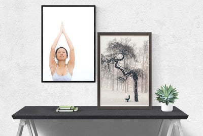Stallmann Design 'My Frames' Bilderrahmen 50 x 100 cm | Farbe: Schwarz-Silber | eleganter Rahmen - s