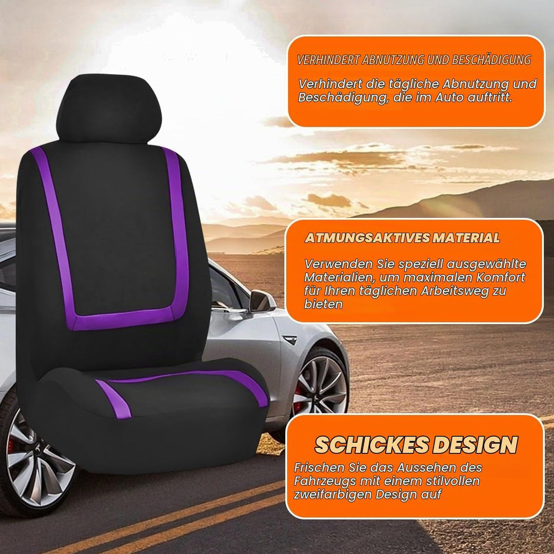 JNNJ 9 Stück Klassisch Autositzbezüge Sitzschoner Auto Schonbezug Autositz, Autositzbezüge Komplette