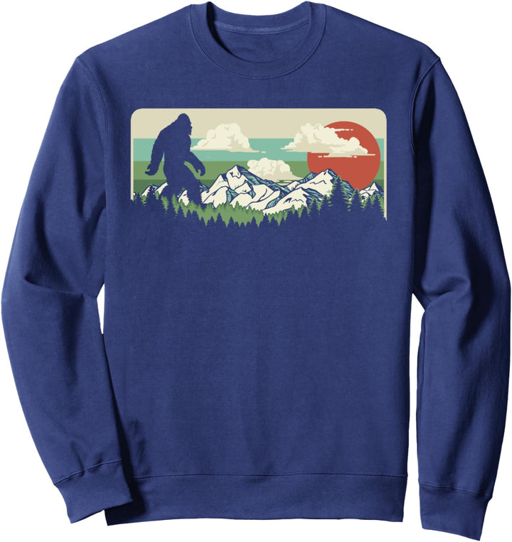 Bigfoot Nature & Outdoor Vintage Mountains Retro Sweatshirt